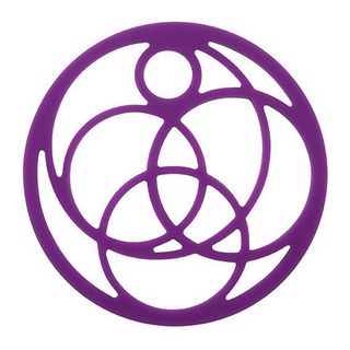 S- PLAT RONDE 0095325  SILICONE MAUVE  16X0.8 CM