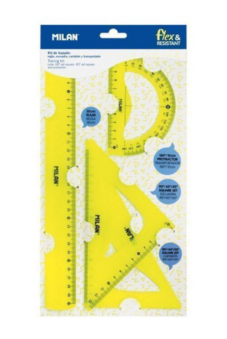 დრეკადი სახაზავების ნაკრები ყვითელი 4 ასორტში  359801Y