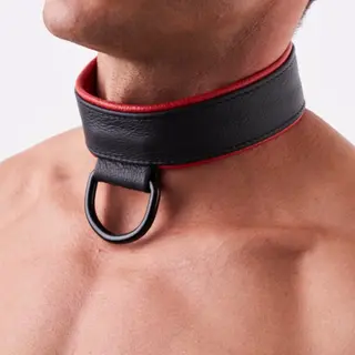 SAXOS Skórzana Obroża Premium z Naturalnej Miękkiej Skóry Soft Leather Collar Red