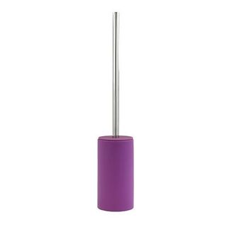 BROSSE WC 0095160 CYLINDRIQUE SOFT TOUCH MAUVE BRAS INOX D8H45CM
