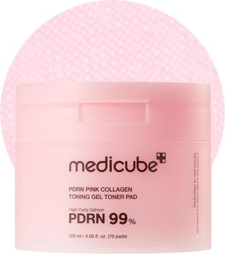 Medicube – PDRN Pink Collagen
Toning Gel Toner Pad, 120ml (70pcs)