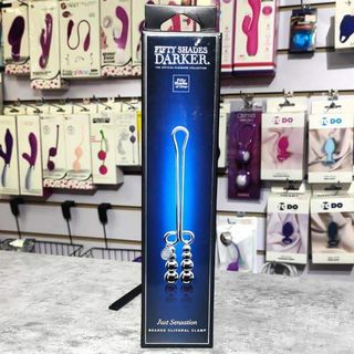 ЗАЖИМ ДЛЯ КЛИТОРА JUST SENSATION BEADED, СЕРЕБРИСТЫЙ