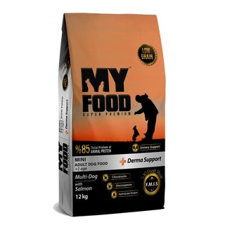 Myfood ძაღლი, ორაგული - ზრდასრული, მინი ჯიში - 12+1 კგ.