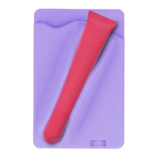 Tarjetero con Lip Gloss para Móvil Morado