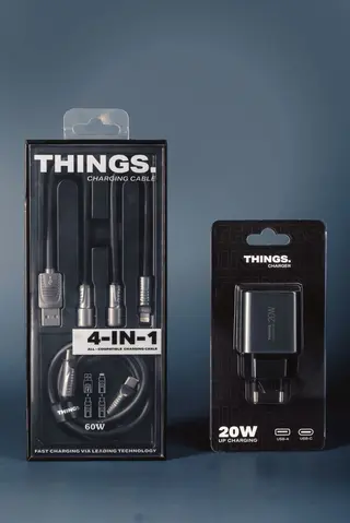 Usb/უსბ 4-in-1 + ადაპტერი (usb-A;usb-C)