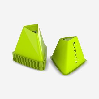 Lote de 6 conos de entrenamiento Essential 15 cm amarillo.Talla única