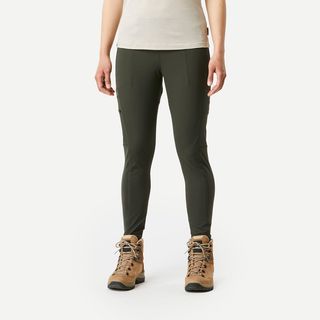 Mallas de montaña y trekking resistentes Mujer Forclaz Travel 500.XL Verde