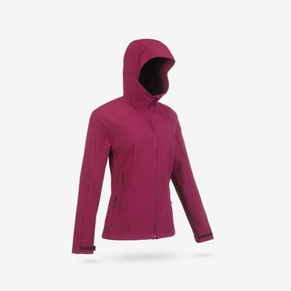 Softshell de montaña y trekking Mujer Forclaz MT500 WindWarm.S Morado