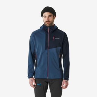 Softshell de alpinismo y montaña cortaviento Hombre Simond Alpinism Light.L Azul