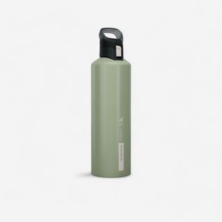 Cantimplora de montaña y trekking apertura rápida 1'5L aluminio Quechua MH500.Talla única Verde