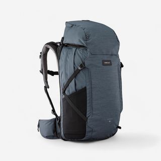 Mochila montaña y trekking viaje 50+6L Mujer Forclaz Travel 900.Talla única Gris