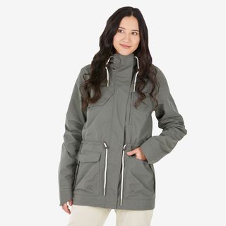 Chaqueta impermeable de montaña y trekking Mujer Quechua NH550.3XL Verde