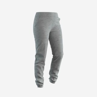 Pantalón Jogger Slim Algodón Fitness 500 Mujer Gris.2XL / W38 L31 Gris