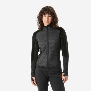 Forro polar cálido híbrido de senderismo mujer, MH900 Mountain negro.2XL Negro