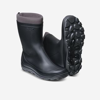 Botas De Agua Katiuskas Solognac 100 Negras Calidas Forro Polar.39/40 Negro