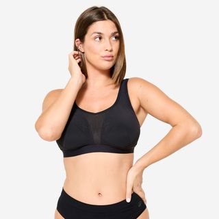 Sujetador Top Mujer Negro Tirantes Cruzados Sujeción Alta.M AB Negro