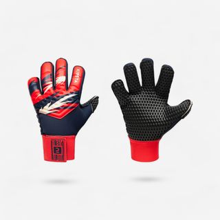 Guantes de portero de fútbol NIÑO F100 SUPERESIST rojo/azul.4 Rojo