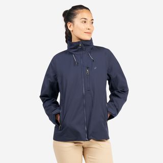 Chaqueta Impermeable Cortavientos Mujer Sailing 300 Azul Marino.2XL Azul
