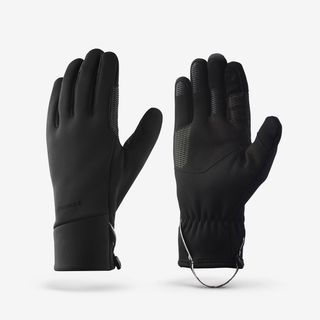 Guantes cálidos y táctiles de trekking montaña MT500 negro adulto.2XL Negro