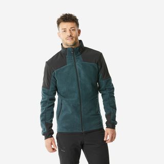 Chaqueta polar de montaña y nieve con capucha Hombre Quechua SH500 Mountain.S Verde