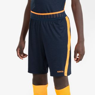 Pantalón corto de fútbol CLR Júnior Azul marino y naranja.123 130cm 7 8A Azul