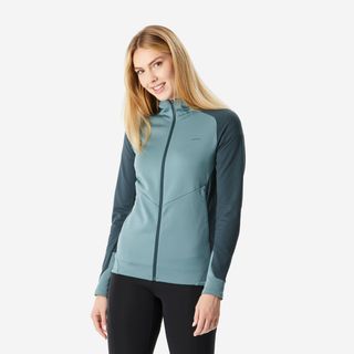 Chaqueta polar de montaña y trekking con capucha Mujer Quechua MH500 Light.2XL Verde