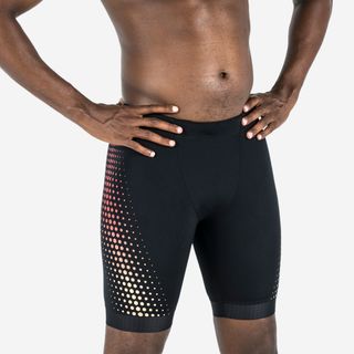 Bañador Hombre natación jammer Negro Mesh Rojo.48 Negro