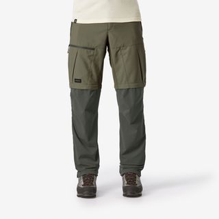 Pantalón desmontable de montaña y trekking Hombre Forclaz MT500.44 (L34) Verde