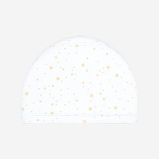 Gorro de Natación tela niños revestido silicona Blanco estampado estrellas.S 53 56cm Blanco