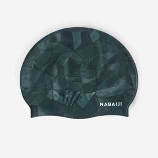 Gorro Natación Negro Verde Geol Silicona Talla Única.Talla única Negro