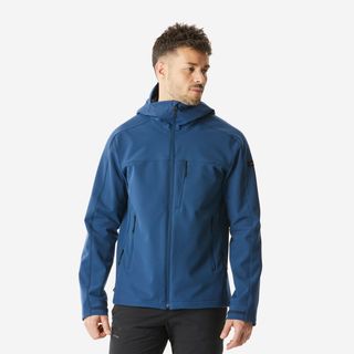 Softshell de montaña y trekking impermeable Hombre Forclaz MT500.M Azul