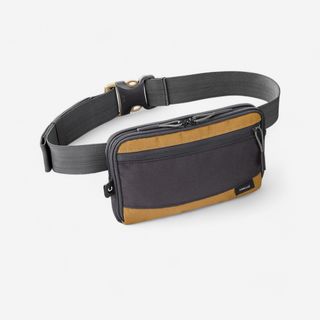 Riñonera cartera de montaña y trekking grande Forclaz Organizer XL.Talla única beige