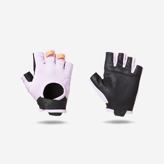 Guantes Fitness Violeta Negro Transpirables Resistentes.XS Morado