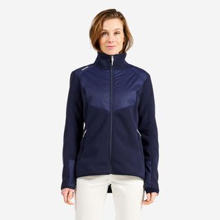 Chaqueta polar Mujer azul marino perlante cortaviento.L Azul
