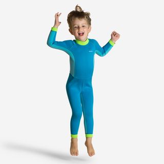 Traje Natación TI Warm Niños Azul Verde Neopreno.82 88cm 24M Verde
