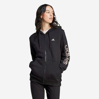 Sudadera Adidas Mujer Negro Estampado Cremallera.S Negro
