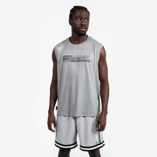 CAMISETA DE BALONCESTO SIN MANGAS HOMBRE/MUJER   FAST 500 GRIS.XL Gris