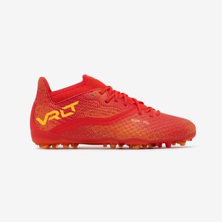 Botas de fútbol niños con cordones VIRALTO III mg/ag ice flame.38 Rojo
