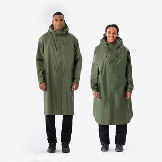 Poncho impermeable de senderismo ajustable 75 L máx MT900 2.0 caqui.L/XL Verde