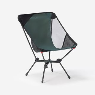Silla baja de camping plegable y compacta Quechua MH500.Talla única Verde