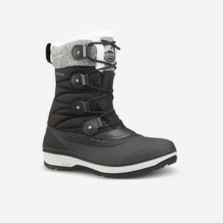 Botas de nieve cálidas impermeables SH500 caña alta zueco mujer.40 Negro