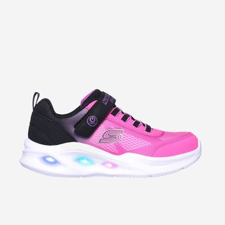 Zapatillas deportivas cordones y velcro Skechers Lights Krendox Niños rosa negro.31