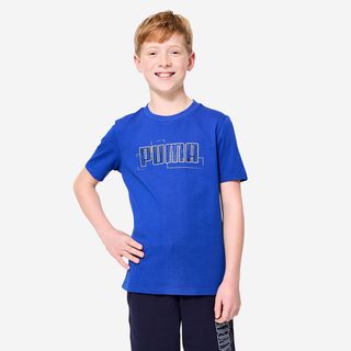 Camiseta Puma Niños Azul Estampado Manga Corta Algodón.116cm 5 6A