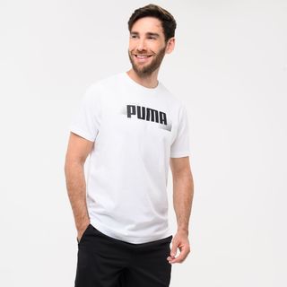 Camiseta Puma Hombre Blanco Algodón Manga Corta.M Blanco