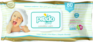 Серветки вологі Predo дит. 80 шт.  W-180  И007 (Туреччина)