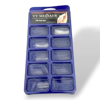 Capsules Ongles Transparentes Carrées – 100 pcs