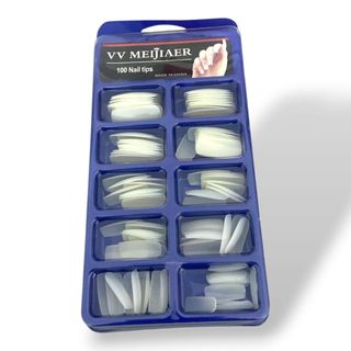 Capsules Ongles Carrées fashion – Blanc Naturel 100 pcs