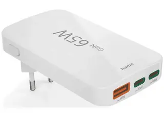 Ładowarka sieciowa HAMA GaN 65W, 2x USB-C, 1x USB-A Biały