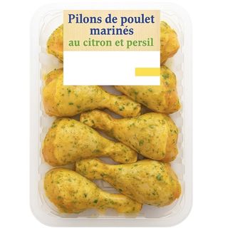Pilons de Poulet Marinés au Citron et Persil Barquette 500g