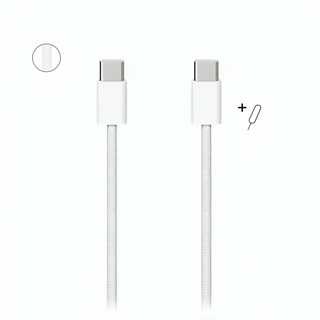 Cable Série iPhone 16 USB-C vers USB-C + Outil Éjecteur SIM Haute Qualité